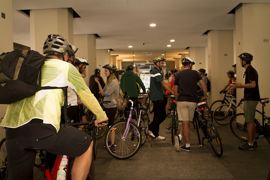 Day 1: Attendees get ready to visit Perth’s Bike Boulevards.