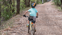 Young bike rider in regional Western Australia