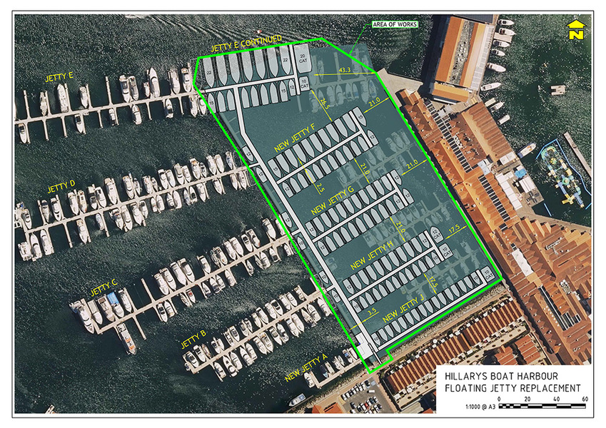 Hillarys Boat Harbour Jetty Replacements : Proposed Layout