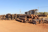 Carnarvon One Mile Jetty timber stacks - thumbnail