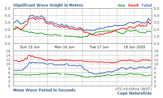 Cape Naturaliste significant wave height graph