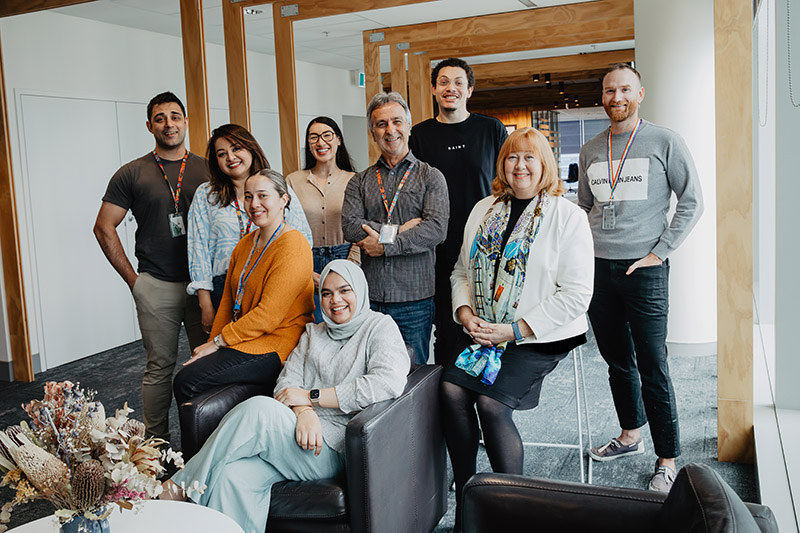 Executive Director People and Culture Isabeau Korpel and DoT employees.