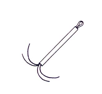 Reef or grapnel anchors typically have 4 or 5 prongs designed for rocky conditions.