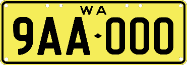 Image of black on yellow state series plate.
