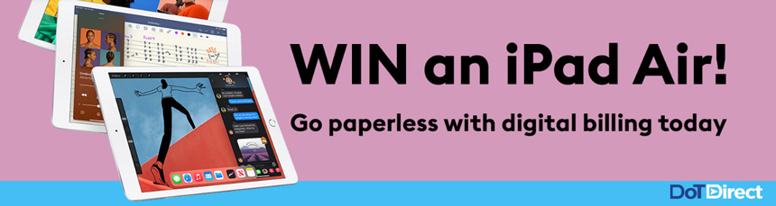 Win an iPad Air! Go paperless with digital billing today.