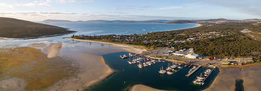 Aerial photo of Albany Emu Point Boat Harbour.