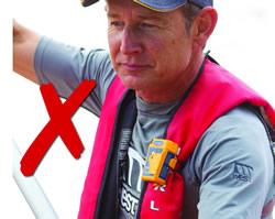 Your PLB must not restrict the inflation of your lifejacket