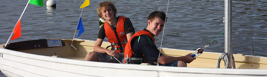 Students on sailboat