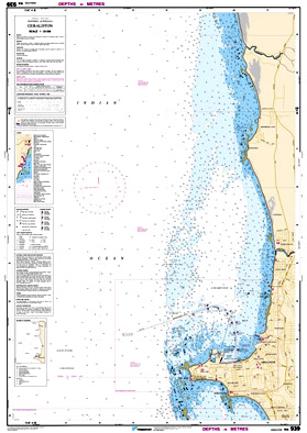 Low resolution chart for Geraldton side A
