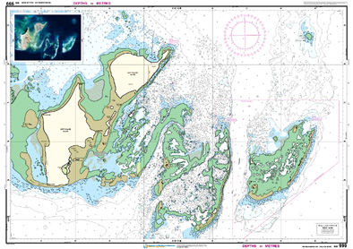 Low resolution chart for Houtman Abrolhos - Wallabi Group side B