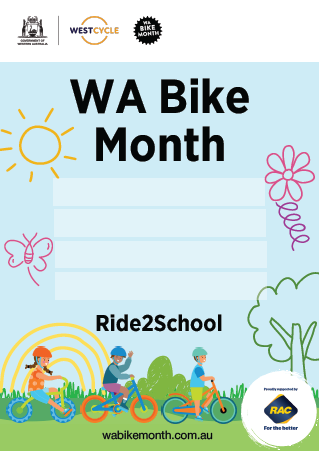 Bike Month school poster template thumbnail