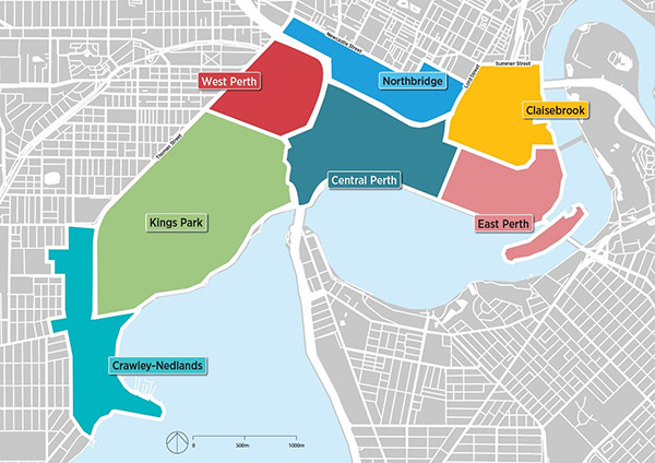 Perth Greater CBD Transport Plan - Map