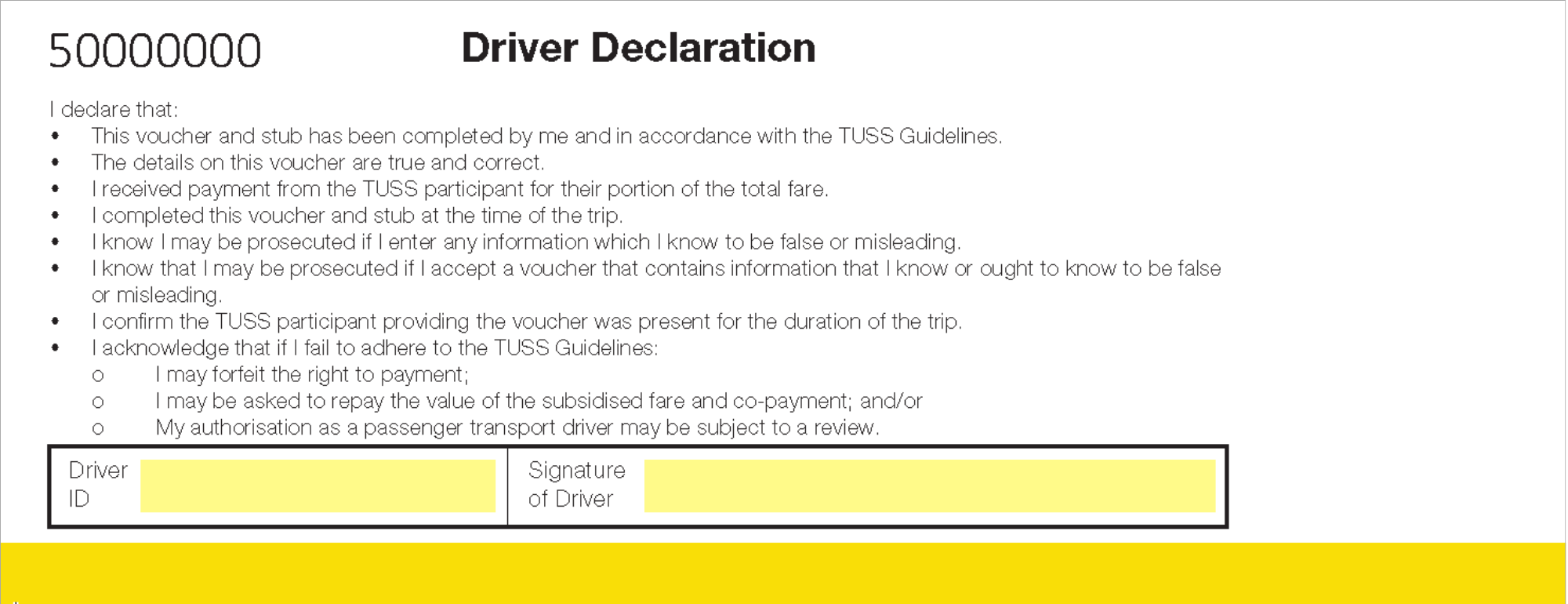 Driver declaration
