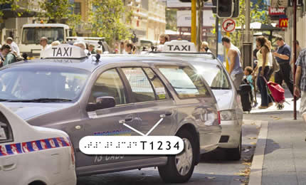 Taxi ID plate